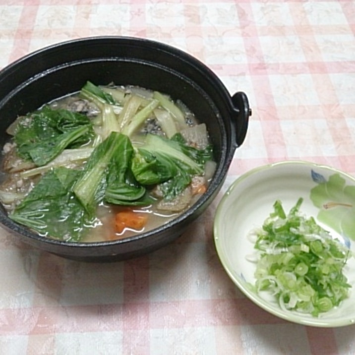 鯖の水煮で作るからだぽかぽか生姜の中華鍋